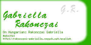 gabriella rakonczai business card